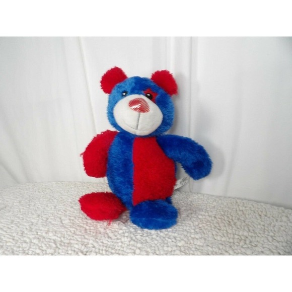 Petco Snuggling Playtime Pal Blue Red Plush Toy For Dogs - Picture 1 of 4